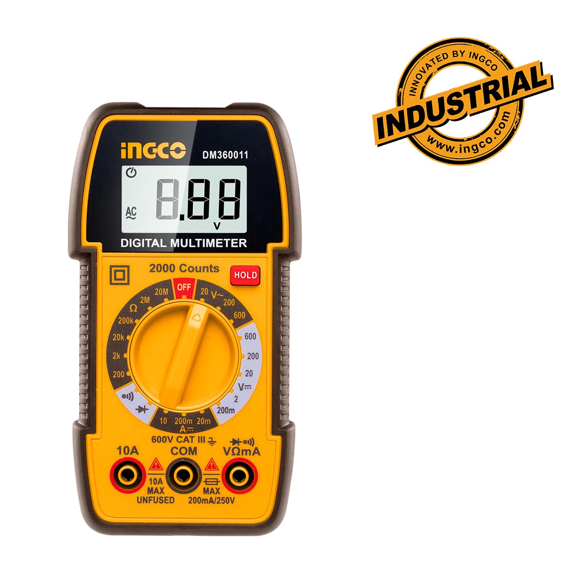 ΨΗΦΙΑΚΟ ΠΟΛΥΜΕΤΡΟ 600V TRUE RMS ΜΕ ΜΕΤΡΗΣΗ AC/DC/ ΑΝΤΙΣΤΑΣΗΣ/ NCV INGCO DM360011