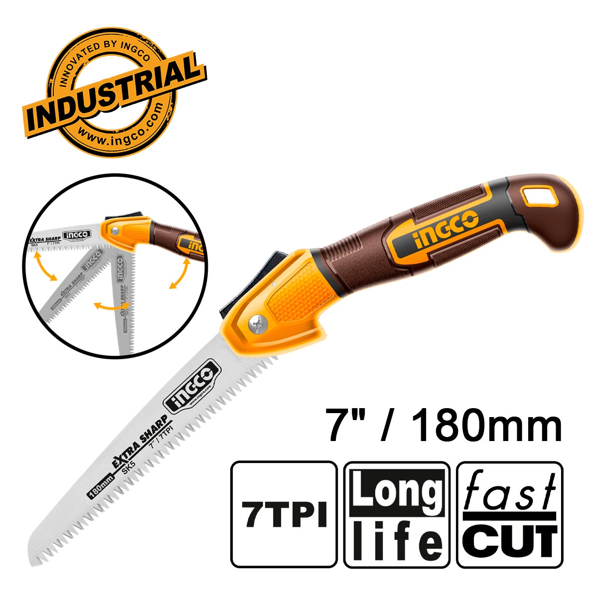 ΠΡΙΟΝΙ ΚΛΑΔΕΜΑΤΟΣ ΑΝΑΔΙΠΛΟΥΜΕΝΟ 180MM INGCO HFSW1806