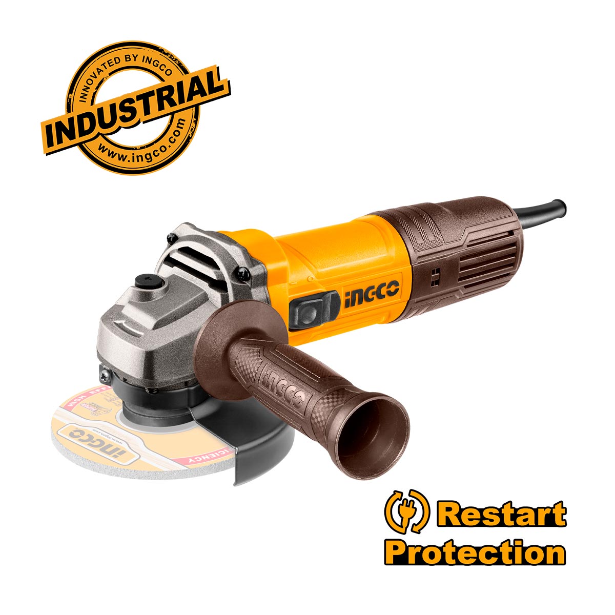 ΓΩΝΙΑΚΟΣ ΤΡΟΧΟΣ ΡΕΥΜΑΤΟΣ 750W 115MM INGCO AG75028E