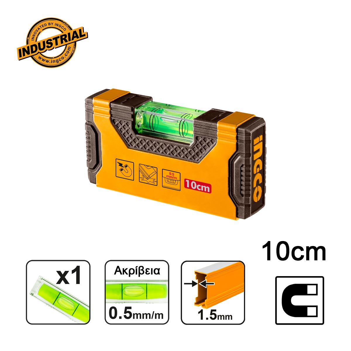 ΑΛΦΑΔΙ ΜΙΝΙ ΜΑΓΝΗΤΙΚΟ 10CM INGCO HMSL05101