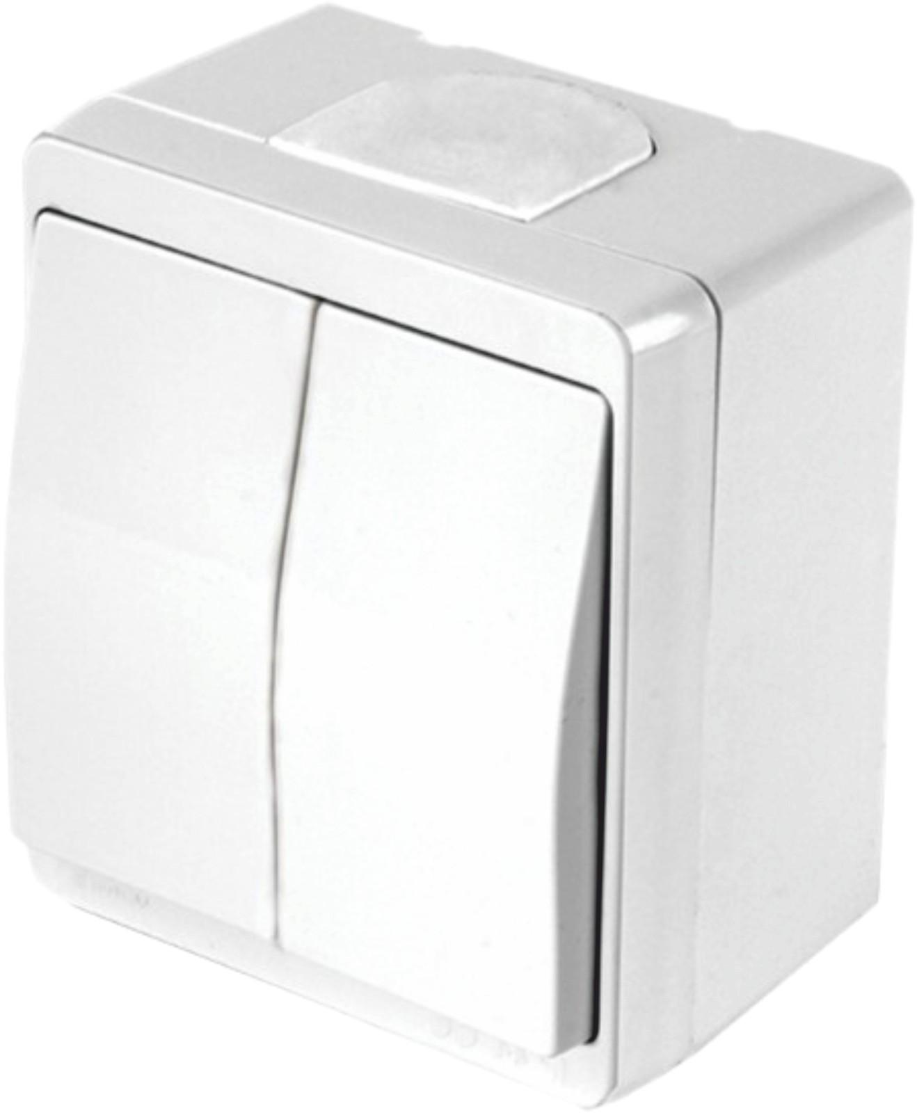 ΔΙΑΚΟΠΤΗΣ ΔΙΠΛΟΣ ΕΞΩΤΕΡΙΚΟΣ ΛΕΥΚΟΣ K/R IP54 MULTISAN 21500020101